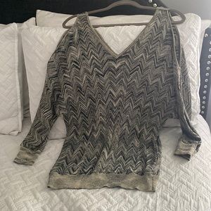 INC International Concepts Peek-A-Boo Long Sleeve Top